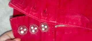 Pantalones cortos rojos de cintura alta