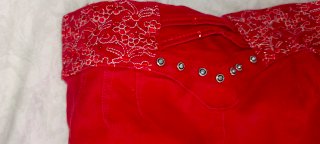 Pantalones cortos rojos de cintura alta