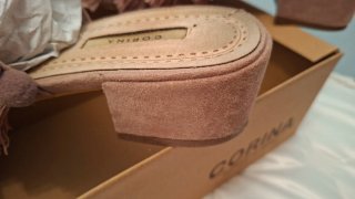 Sandalias Corina Beige/Rosa de tacon 3 cm