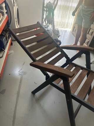 Sillas de exterior aluminio y madera de teca