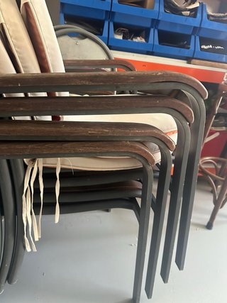 Sillas de exterior aluminio y madera de teca