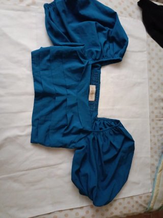 Blusa Angelique Talla Única Azul Petróleo