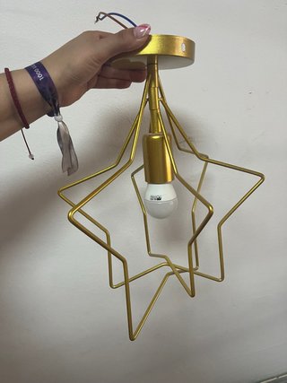 Lámpara Colgante Estrella Dorada