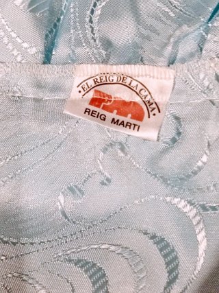 Colcha Reig Marti Azul Nueva. Cama 135cm