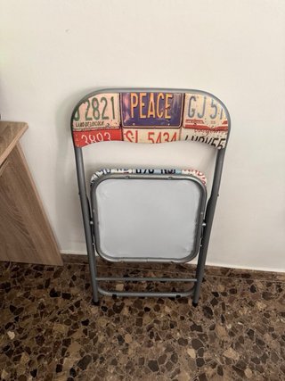 Silla Escritorio Diseño Placas Matrícula