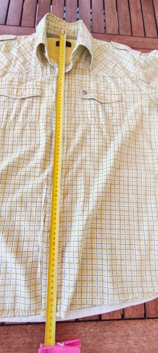 Camisa BLEND cuadros manga corta amarilla Talla