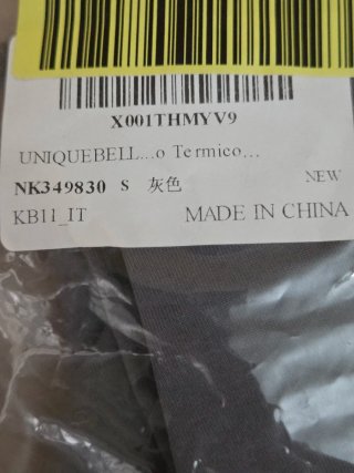 Pantalone intimo termico uomo Uniquebella grigi ta