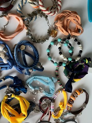 Lotto 50 braccialetti artigianali multicolor