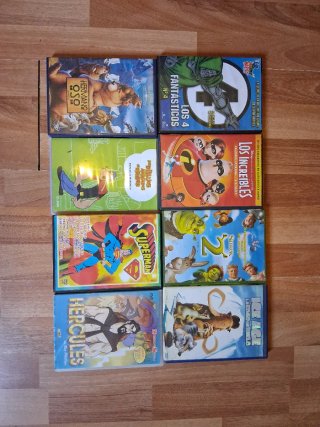 Lote 8 Películas DVD Animación y Acción
