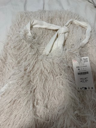 Vestido Zara Blanco Talla XS
