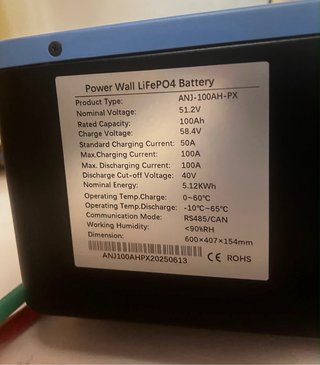 Batería LiFePO4 51.2V 100Ah NANJI