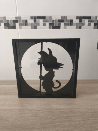Cuadro Hueco Dragon Ball Goku Negro