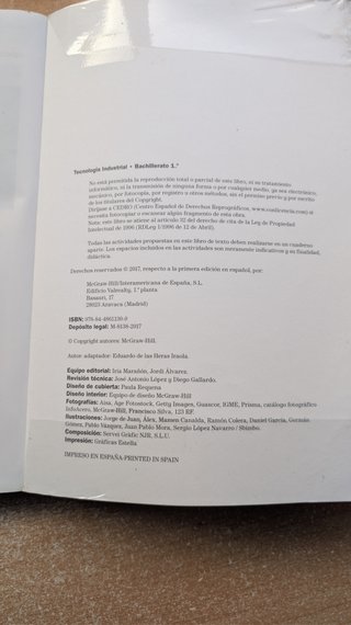 Libro Tecnología industrial 1 Bachillerato