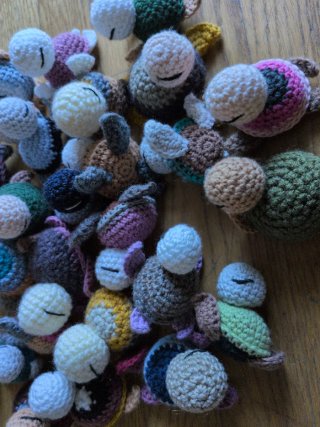 32 Amigurumi tartarughe fatte a mano