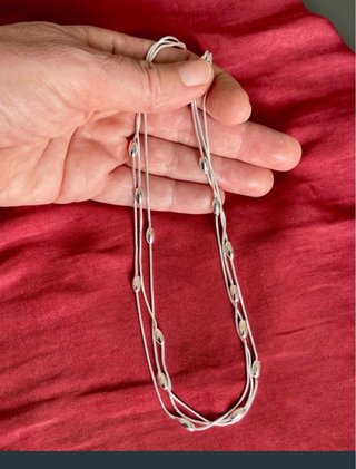 Collar Plata 925 con Cuentas Ovaladas