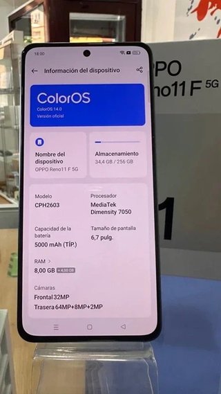 Oppo Reno 11F 5G 256GB Verde 8GB RAM