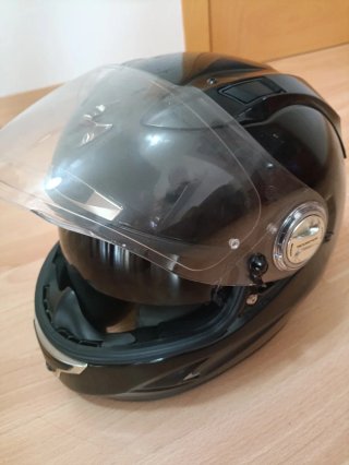 Casco de Moto Scorpion Negro con gafas sol talla M