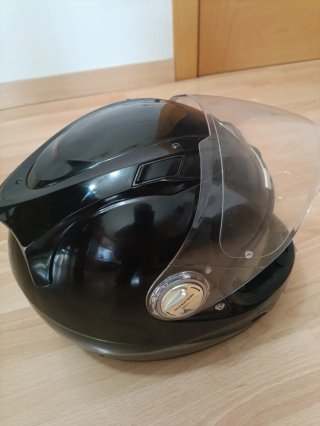 Casco de Moto Scorpion Negro con gafas sol talla M