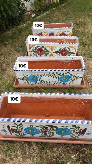 Jardineras decorativas con plato - 10€ cada una
