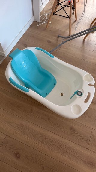 Bañera bebé con reductor azul