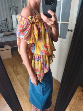 Blusa Multicolor Estampada Talla Única