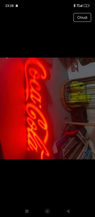Insegna Luminosa Coca Cola Rossa