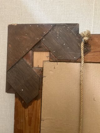 Espejo antiguo madera y cristal