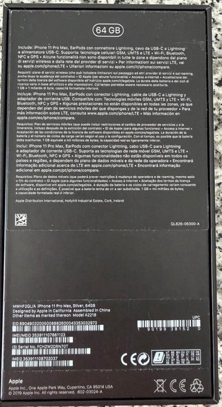 iPhone 11 Pro Max 64GB Plata