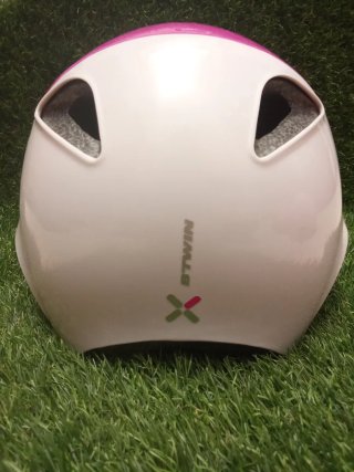 Casco Unscar Jr Rosa y Blanco B-Twin
