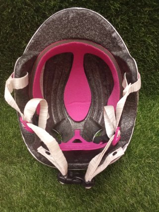 Casco Unscar Jr Rosa y Blanco B-Twin