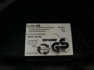 Cofre Techo Cruz Clan 450L Negro