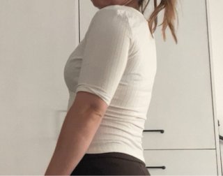 Top cruzado Bershka blanco