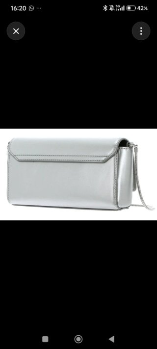 Calvin Klein bolso plateado. Nuevo con etiquetas