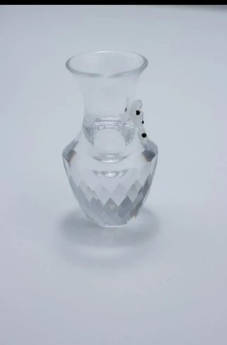 Mini Jarrón Swarovski Plata Cristal Flores