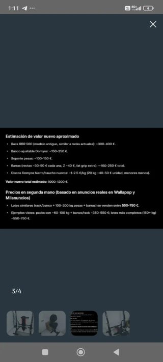 Banco de pesas con soportes para barra
