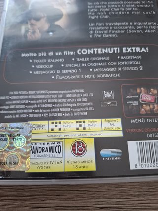 DVD film "Fight Club" (Brad Pitt, Edward Norton)