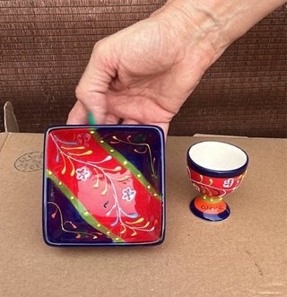 Adorno Cuenca Cerámica Pintada