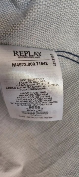 Camicia Replay Uomo micro Fantasia Geometrica
