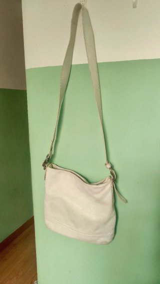 Bolso Coach Piel Blanco Hobo Bandolera