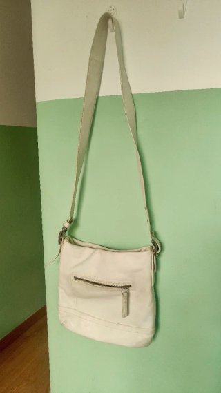 Bolso Coach Piel Blanco Hobo Bandolera