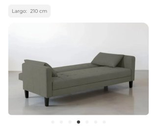Sofá Cama Gris Tela