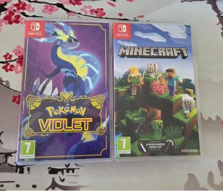 Pokémon Púrpura y Minecraft para switch