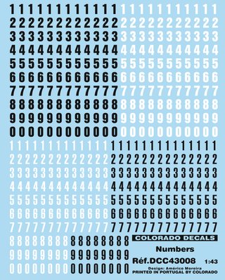 Decal 1:43 - Numbers