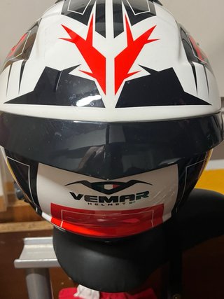 Casco Moto Vemar Talla S con intercomunicador.