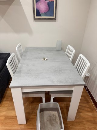 Mesa comedor ampliable con sillas a juego