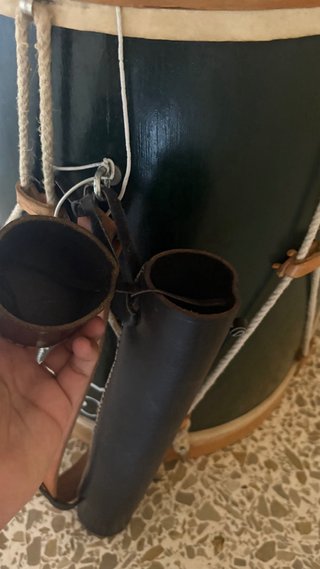 Funda para tambor rociero de cuero