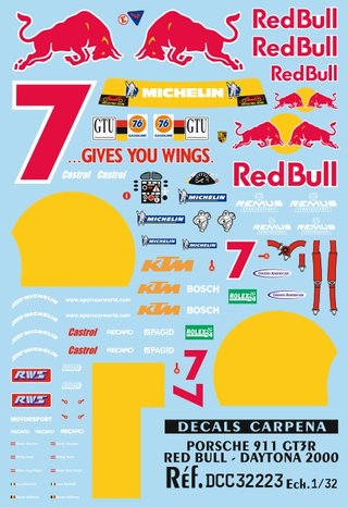 Decal 1:32 - Porsche 996 GT3-R  - 24h Daytona 2000
