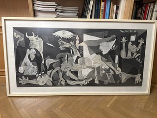 Cuadro Guernica Pablo Picasso Papel, enmarcado