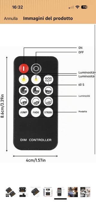 2 Dimmer per LED DC5-24V 30A con Telecomando