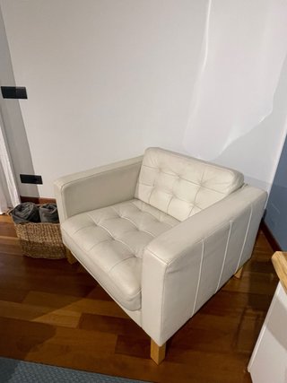 Poltrona IKEA Landskrona in pelle beige